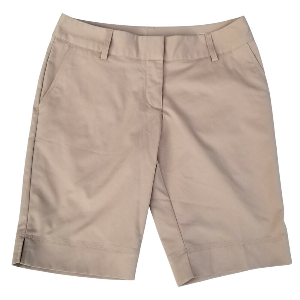 Women's Tan Shorts Adidas Climalite Size 8 Athleisure Clothes Golf Bermuda